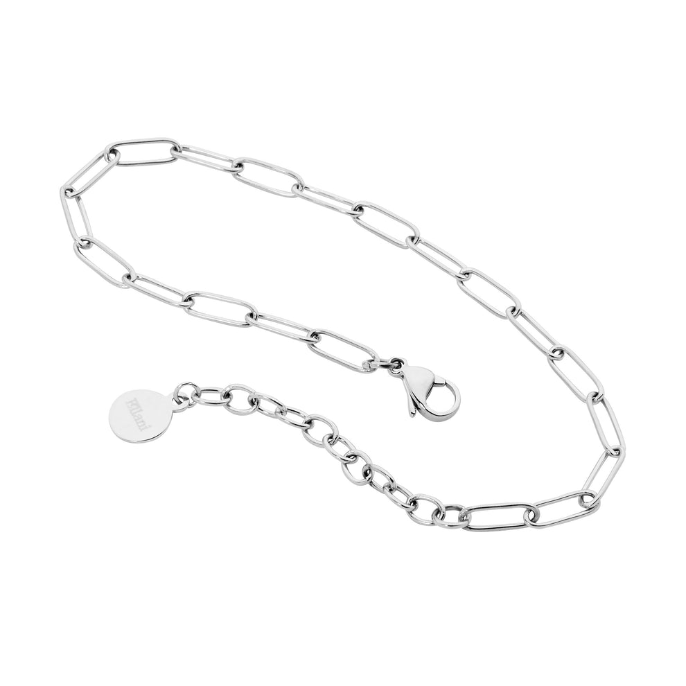 Ellani S/Steel Paperclip Chain Bracelet - Silver – Russ Studio Jewellers
