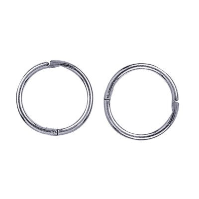 Australian Made Solid Sterling Silver 10mm Plain Sleeper Earrings